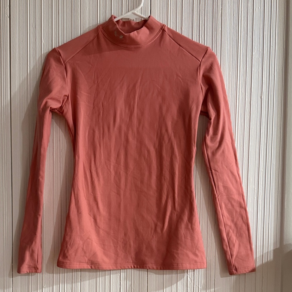 Stylish Coral Long Sleeve Women's Top
